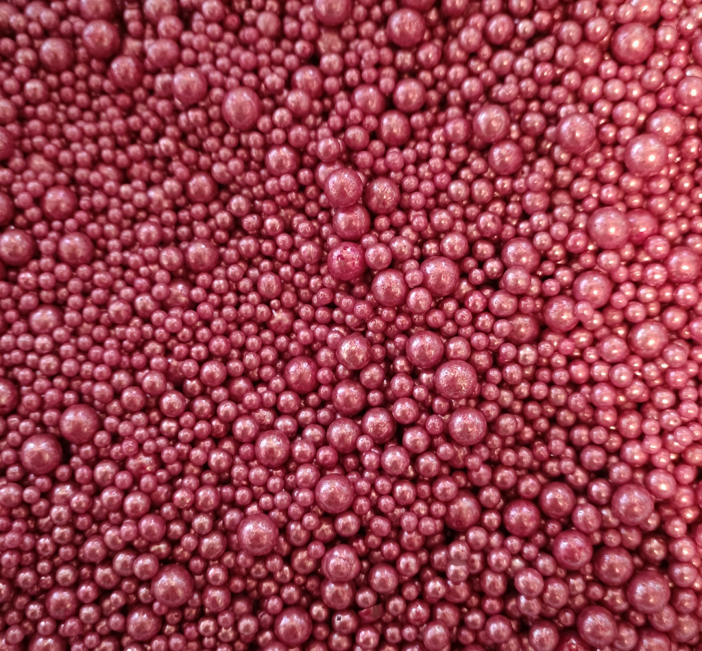 Image of Dekor cukorgyöngy metál rózsaszín mix - 100g