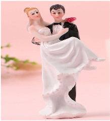 Image of Nászpár 14cm "Ölbekapós virágcsokros 2"