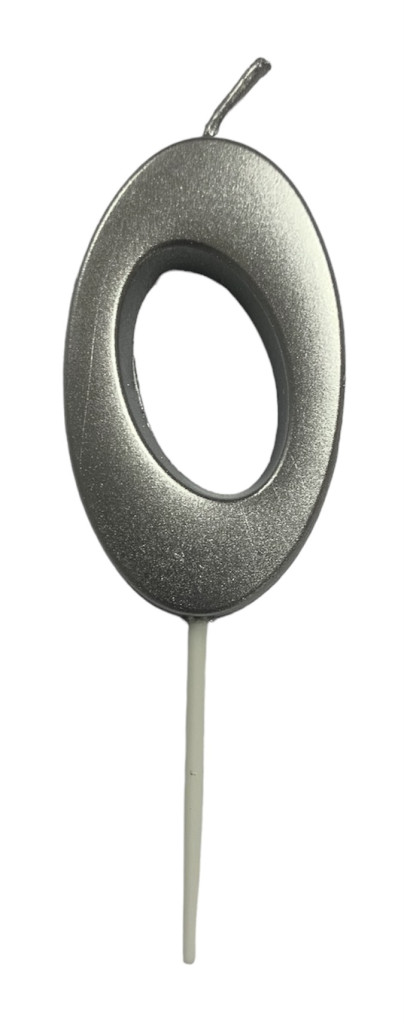 Image of Gyertya ezüst "0" - dobozos