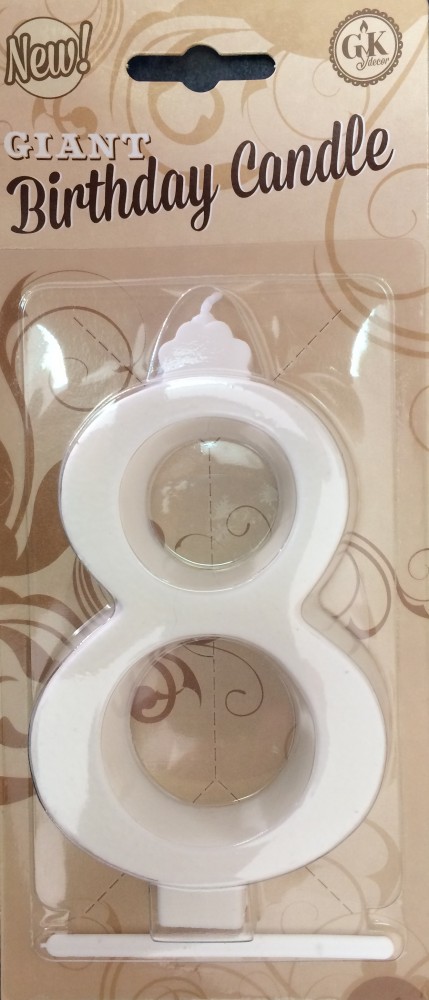 Image of Gyertya óriás - "8" Fehér