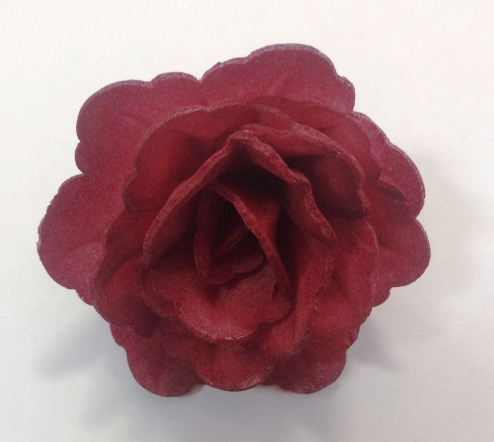 Image of Ostya virág közepes csillámos bordó (6db)