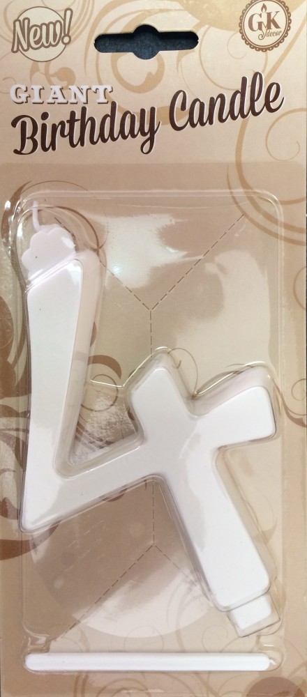 Image of Gyertya óriás - "4" Fehér