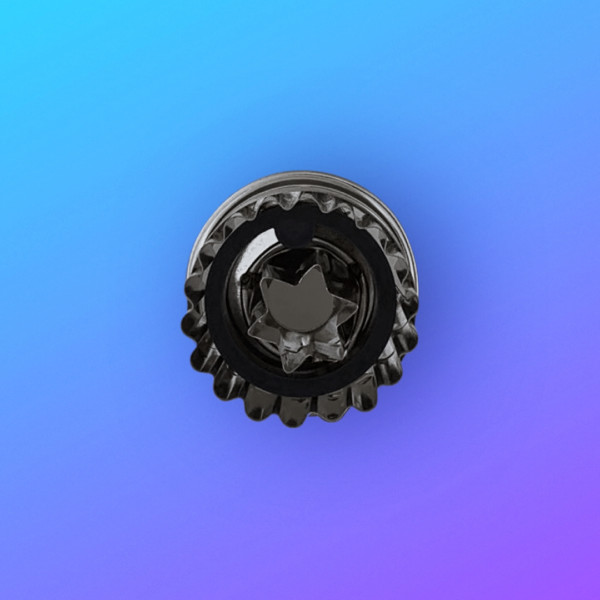 Image of Fém Linzer kiszúró rugós csillag középpel