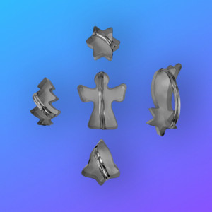 Image of Fém Karácsonyi süteménykiszúró 5db