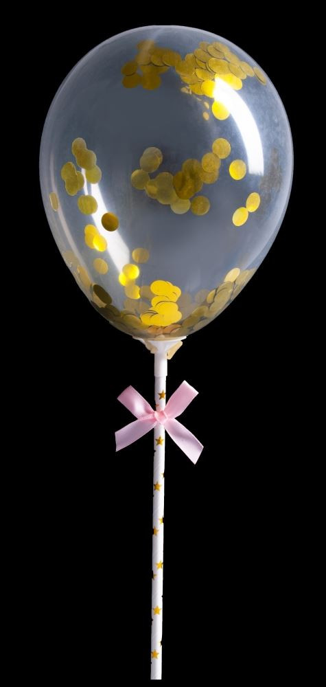 Image of Tortadekoráció lufi beszúró - 1. Arany