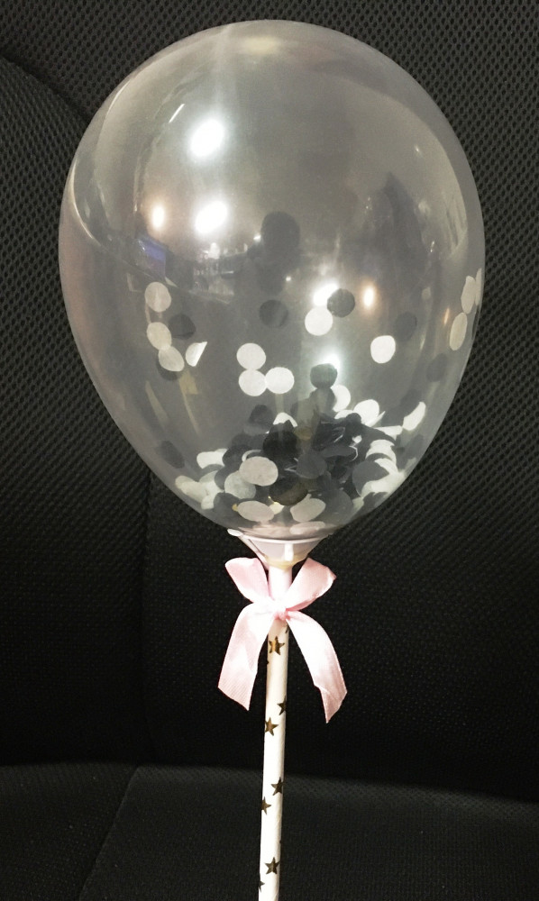 Image of Tortadekoráció lufi beszúró - 8. Arany-Fekete-Fehér