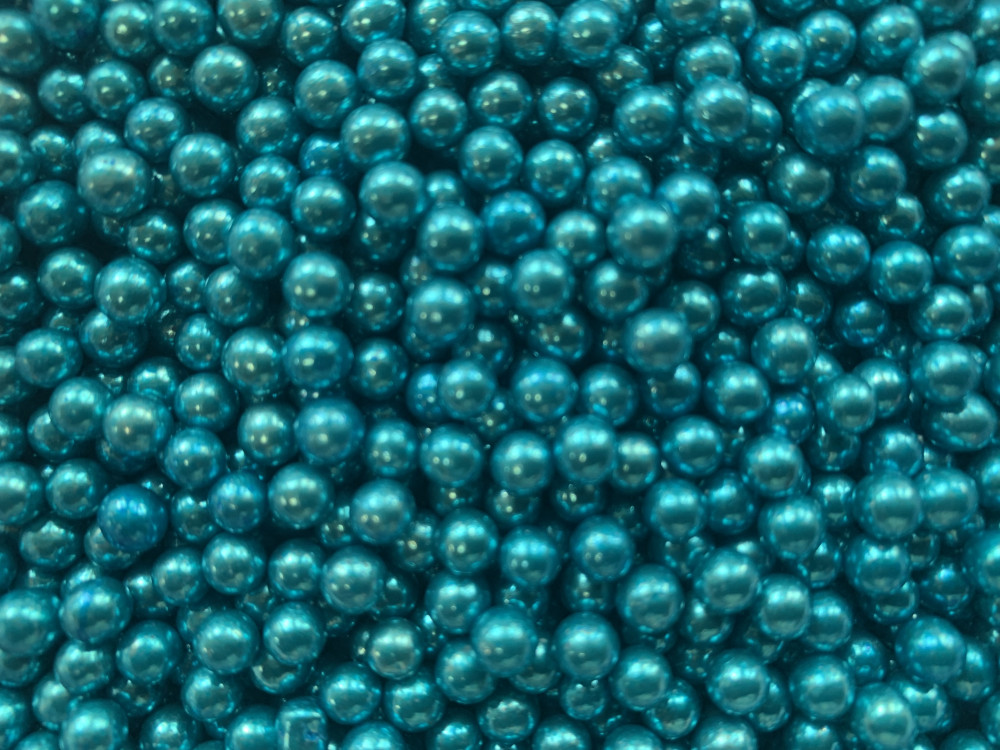 Image of Dekor cukorgyöngy 5mm Metál kék - 100g