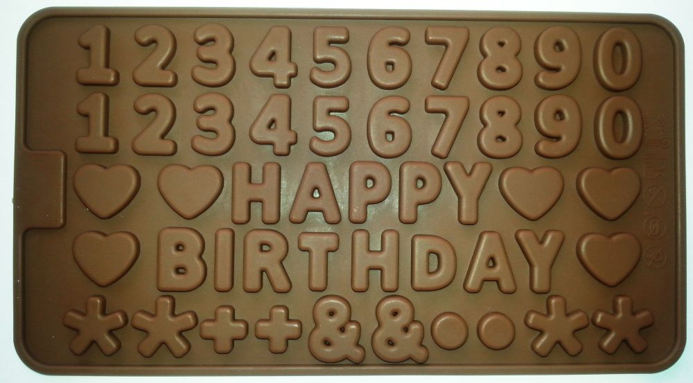 Image of Szilikon csoki öntőforma - Számok