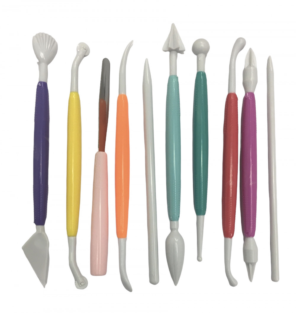 Image of Fondant / Marcipán modellező,díszítő tollkészlet (10db)