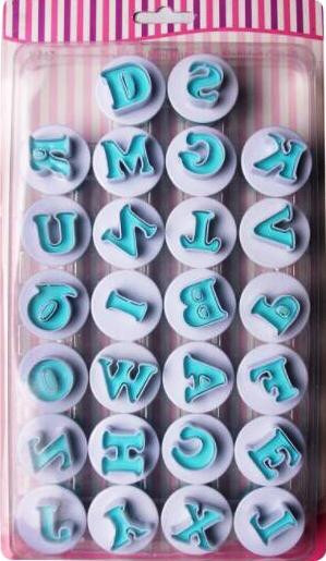 Image of Fondant / Marcipán rugós kiszúró - Betű 26db-os készlet
