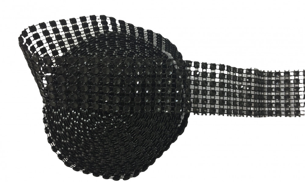 Image of Strasszos dekor szalag 3cm*4,5m -Fekete