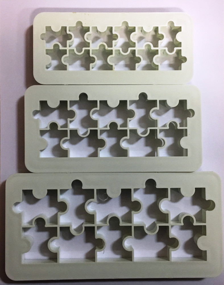 Image of Fondant / Marcipán kiszúró - Puzzle 3db-os készlet