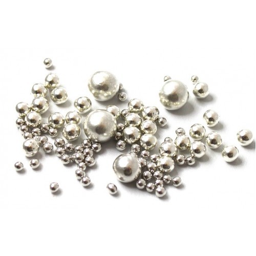 Image of Dekor cukorgyöngy 7mm fényes Ezüst - 100g