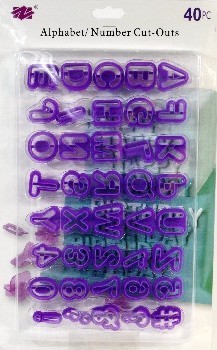 Image of Fondant / Marcipán kiszúró - Betű és szám (műanyag) 2,5cm