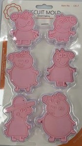 Image of Fondant , Keksz , Sütemény kiszúró - Peppa 6db-os készlet