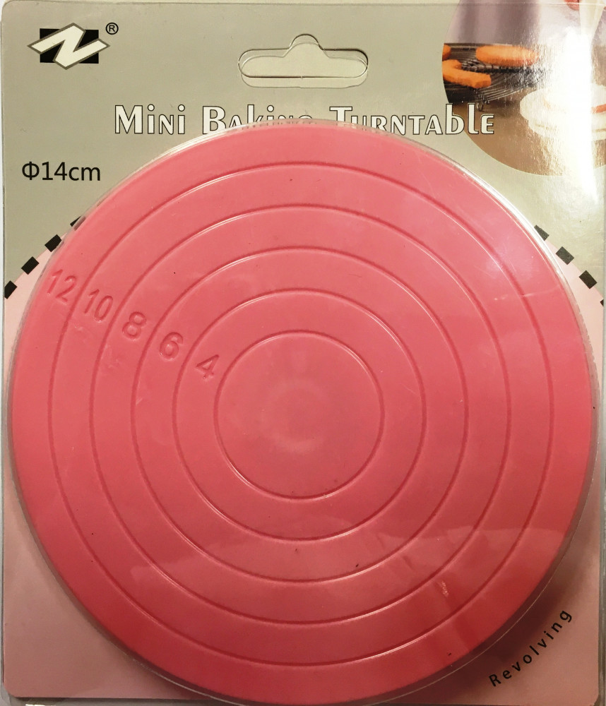 Image of Forgatható tortadíszítő állvány (műanyag) 14cm - Mini