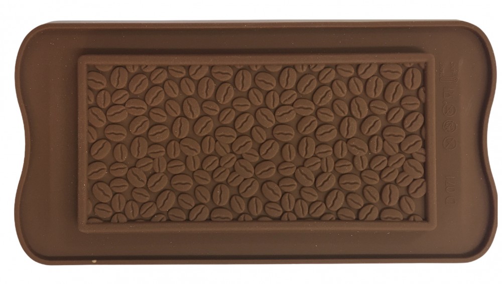 Image of Szilikon csoki öntőforma - Tábla forma kávébab