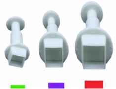 Image of Fondant / Marcipán rugós kiszúró - Négyzet 3db-os készlet