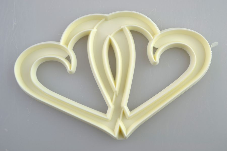 Image of Fondant / Marcipán kiszúró - Összefonódott szívek