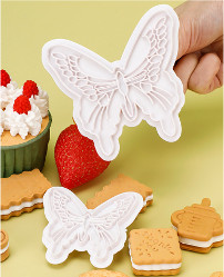 Image of Fondant / Marcipán mintázó, kiszúró - Pillangó óriás (2db)