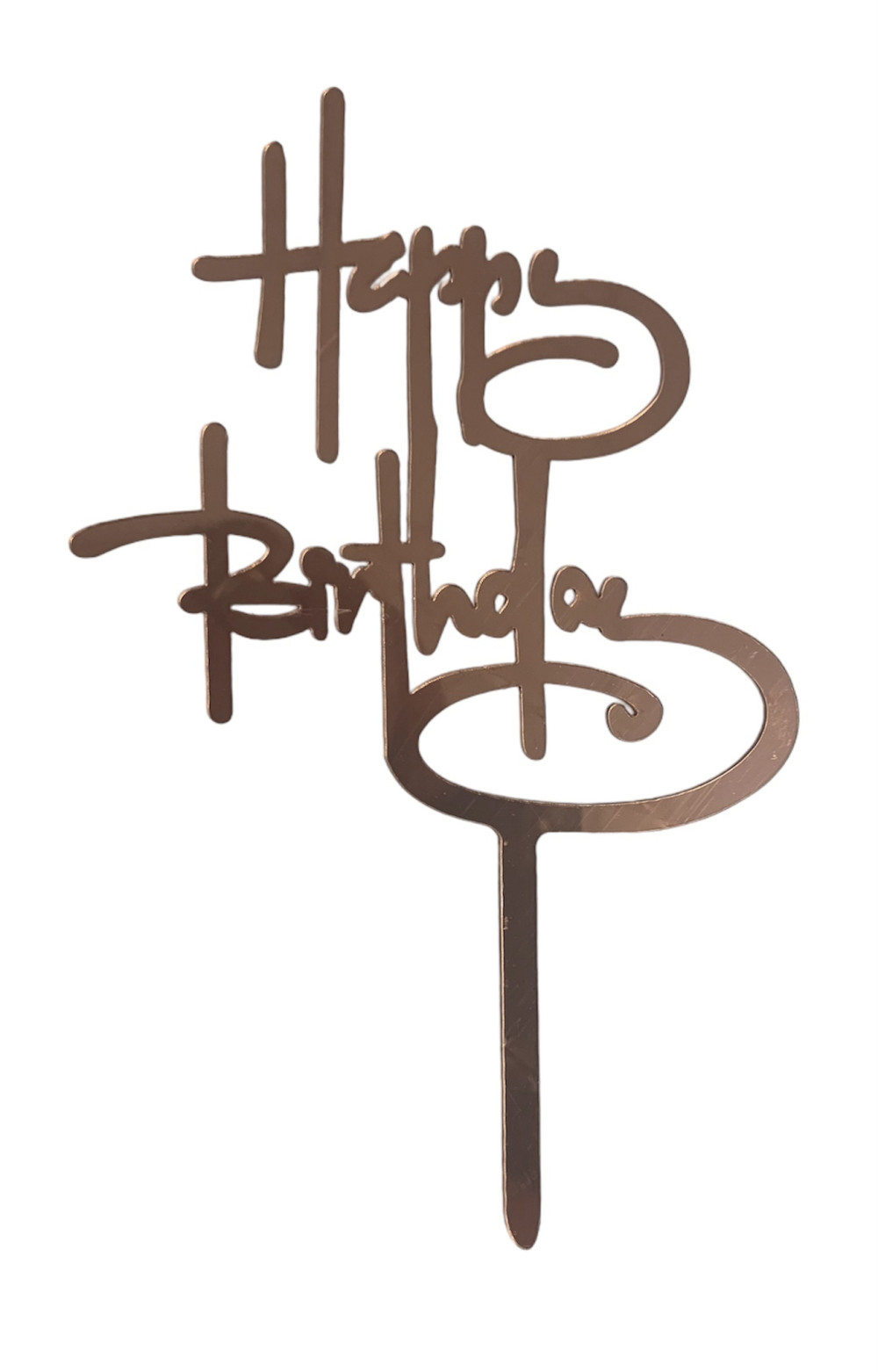 Image of Torta beszúró " Happy Birthday" - 40. ( Rose Gold )