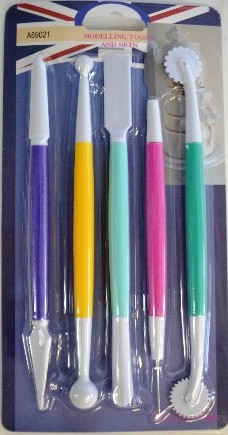 Image of Fondant / Marcipán modellező,díszítő tollkészlet (5db)