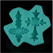 Image of Szilikon forma - Díszes kereszt