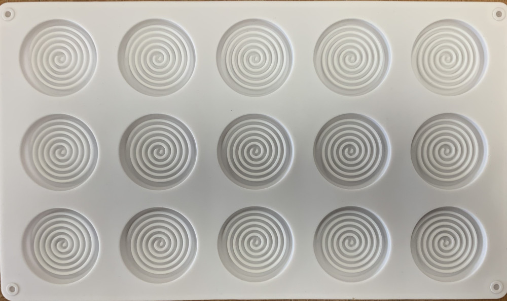 Image of Szilikon csoki öntőforma - Spirál kicsi 15db-os