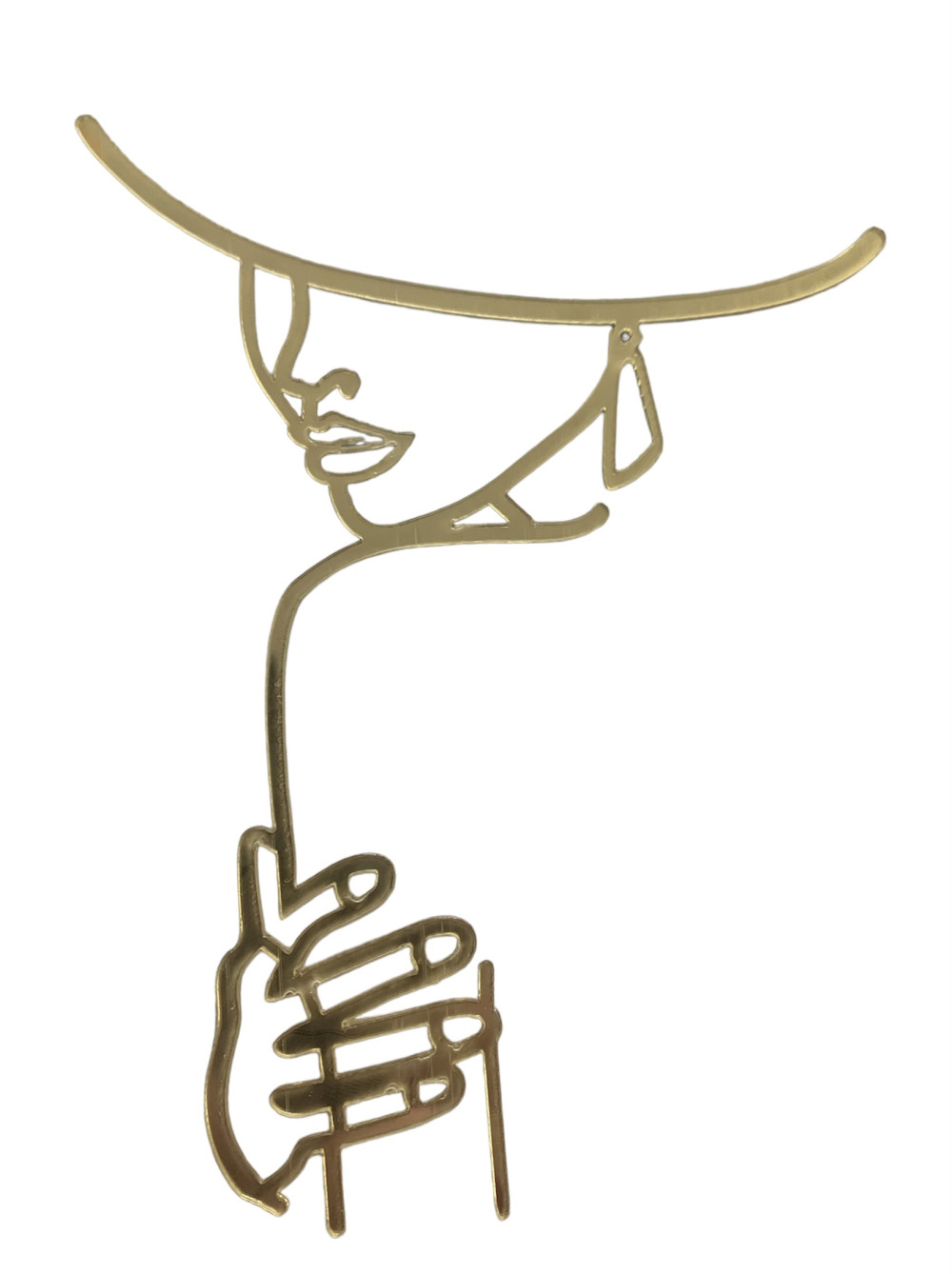 Image of Torta beszúró Kalapos nő siluette - 01.