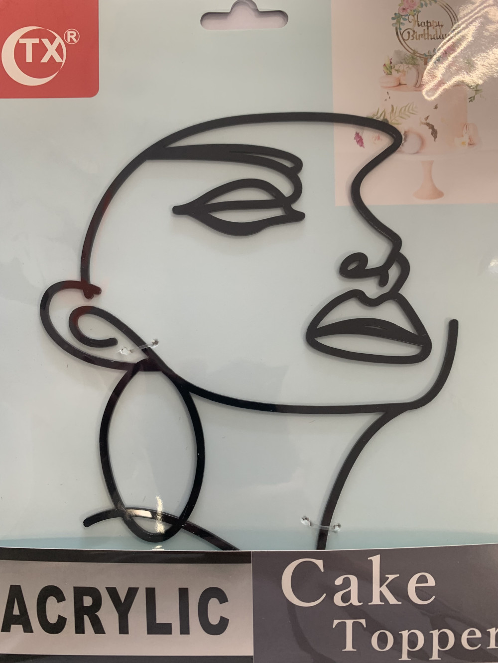 Image of Torta beszúró Kalapos nő siluette - 02.