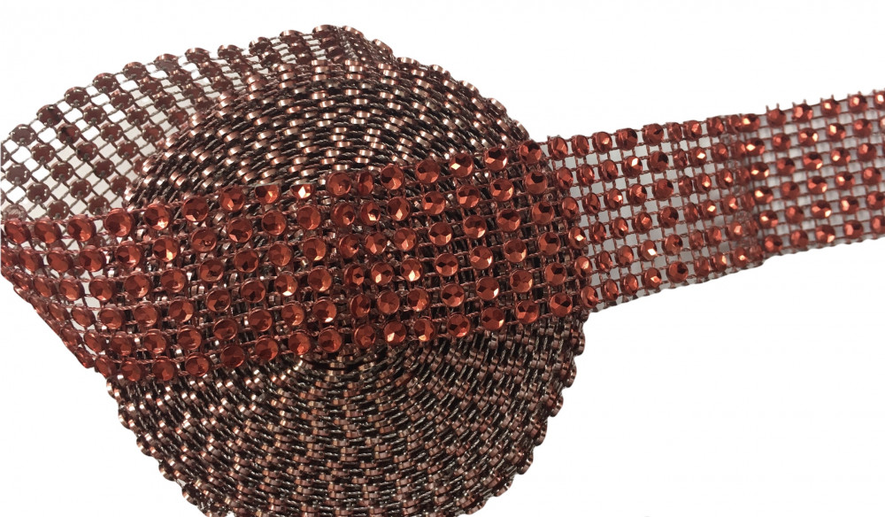 Image of Strasszos dekor szalag 3cm*4,5m -Piros