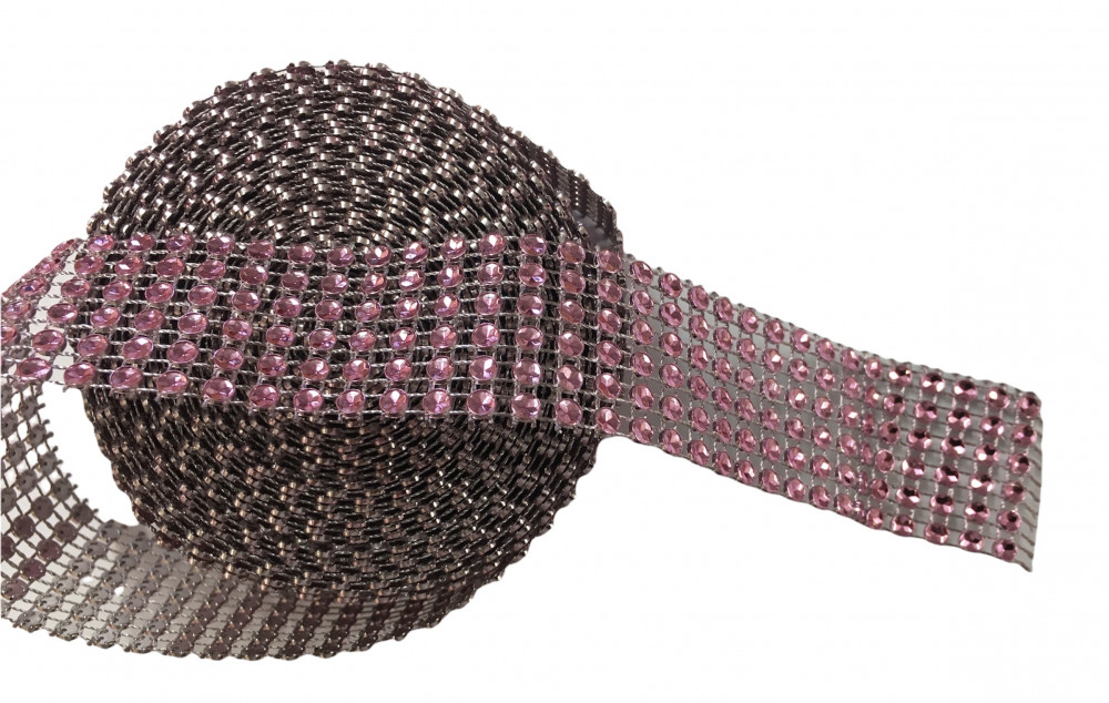 Image of Strasszos dekor szalag 3cm*4,5m -Rózsaszín