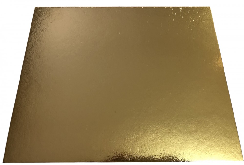 Image of Torta alátét téglalap 25x30cm arany (1mm vastag) Economy