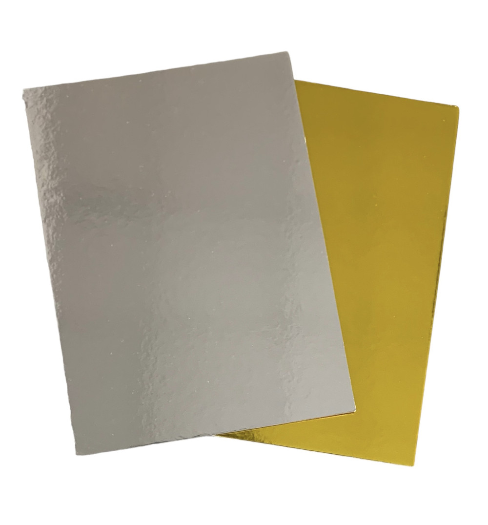 Image of Torta alátét téglalap 25*35cm Arany-Ezüst (3mm,kétoldalas)