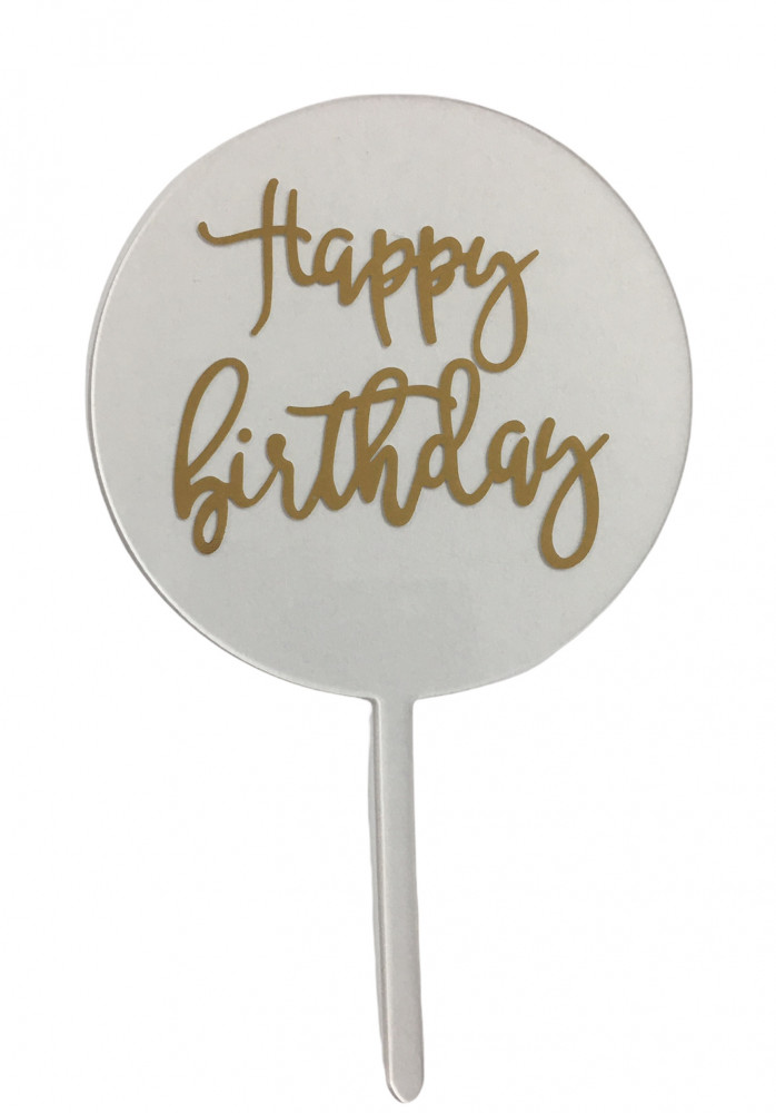 Image of Torta beszúró " Happy Birthday" - 02.