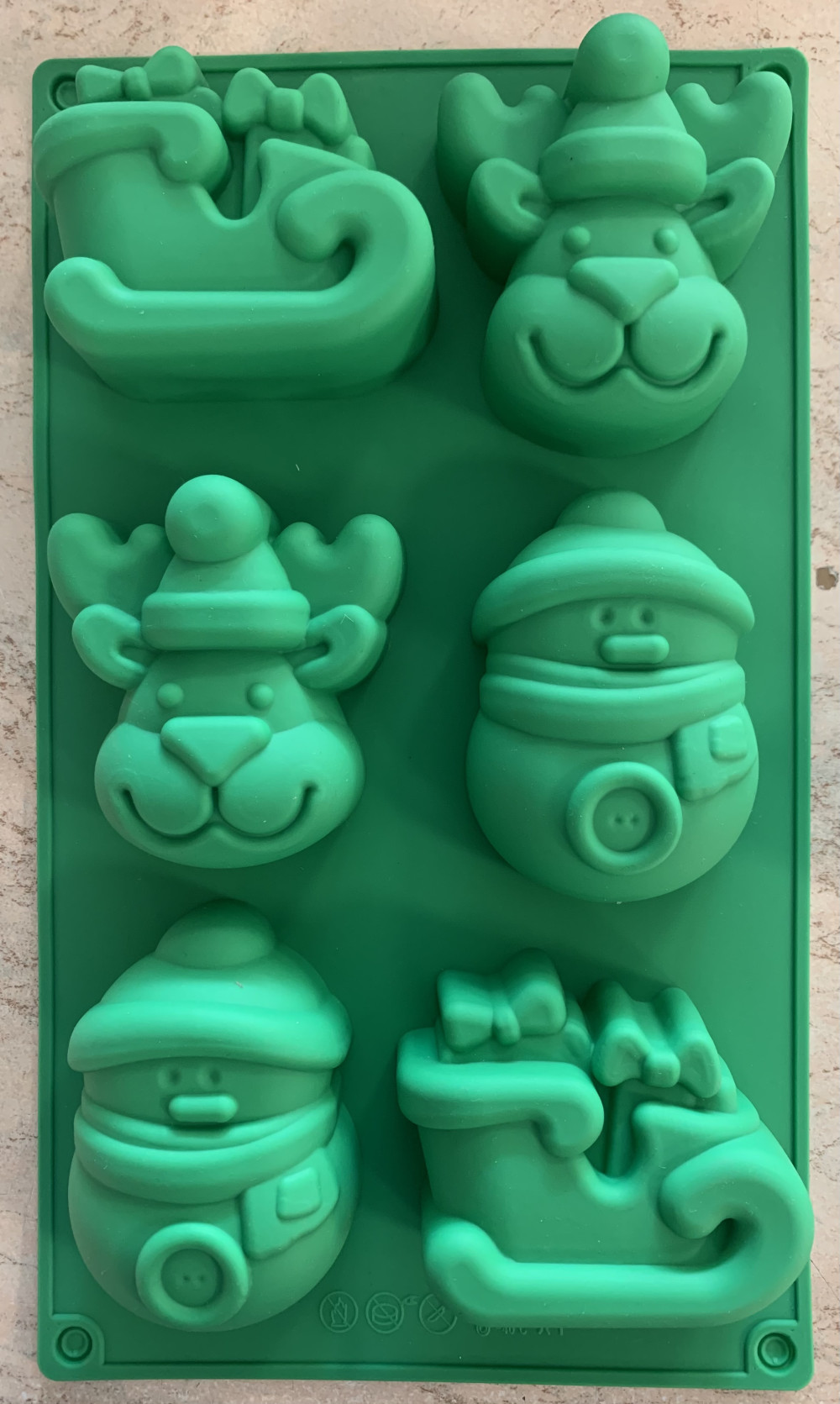 Image of Mousse szilikon forma - Karácsonyi minták (téglalap)