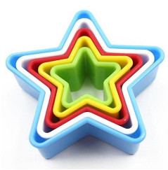 Image of Fondant , Linzer , keksz kiszúró - Csillag(5db)