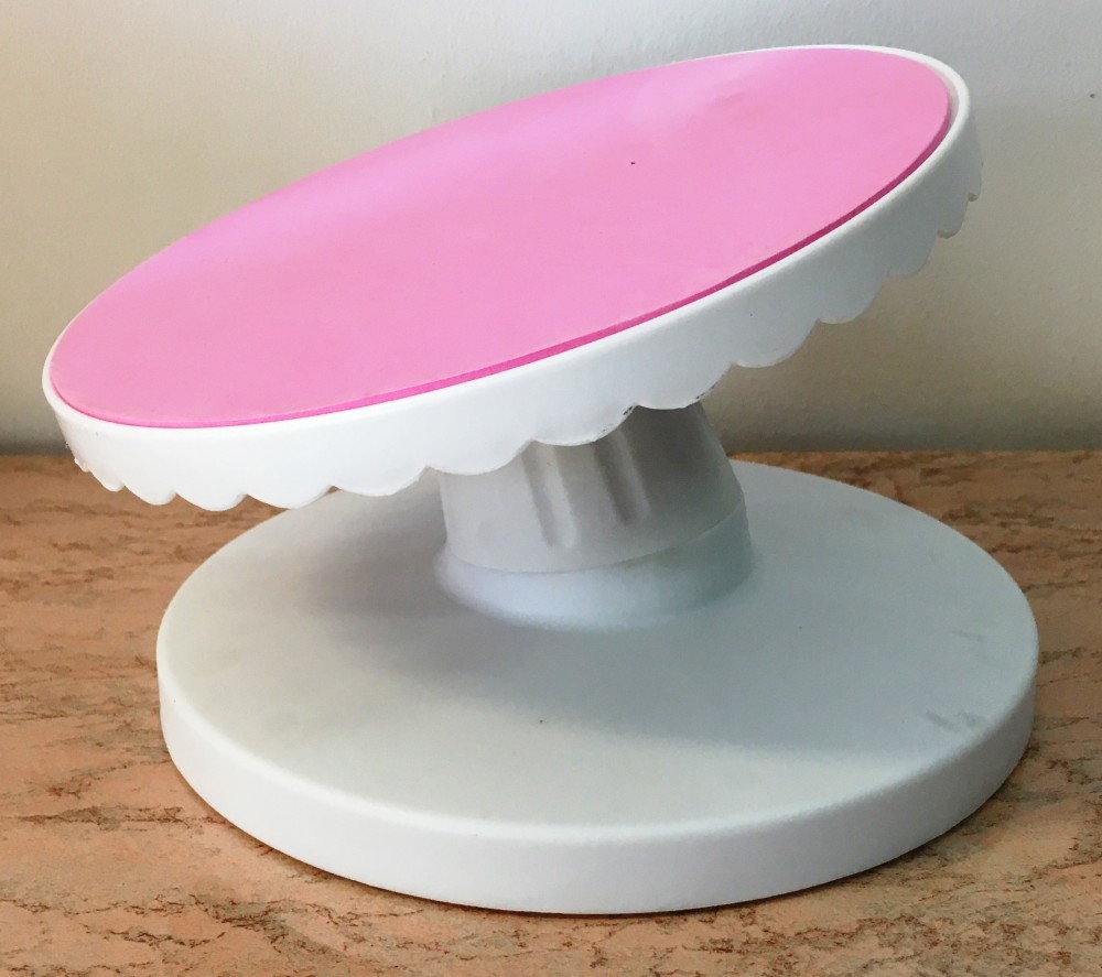 Image of Forgatható tortadíszítő állvány (műanyag) 23cm dönthető