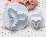 Image of Fondant / Marcipán rugós kiszúró - Háromágú magyallevél 2db-os készlet