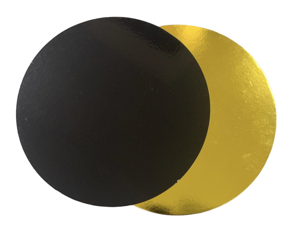 Image of Torta alátét kerek 35cm arany-fekete (3mm,kétoldalas)