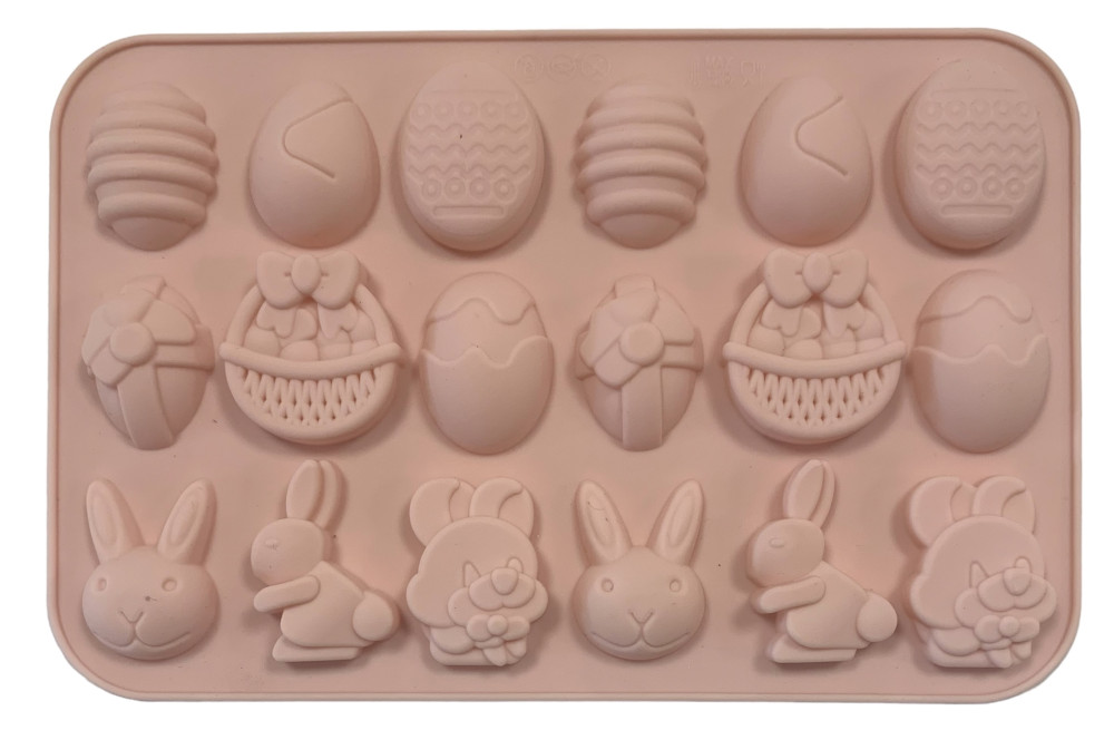 Image of Szilikon csoki öntőforma - Húsvét mix (18db)