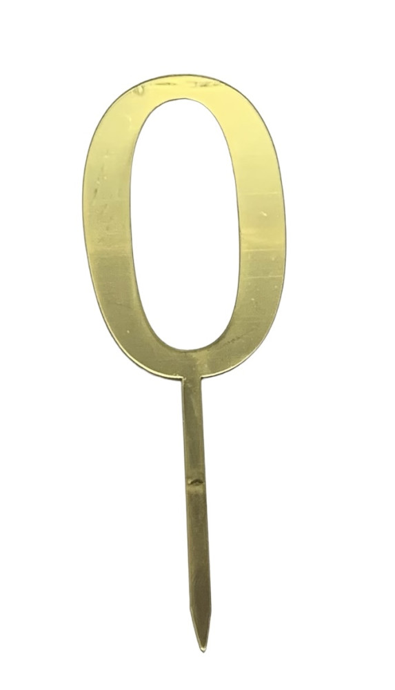 Image of Torta beszúró szám arany " 0 "