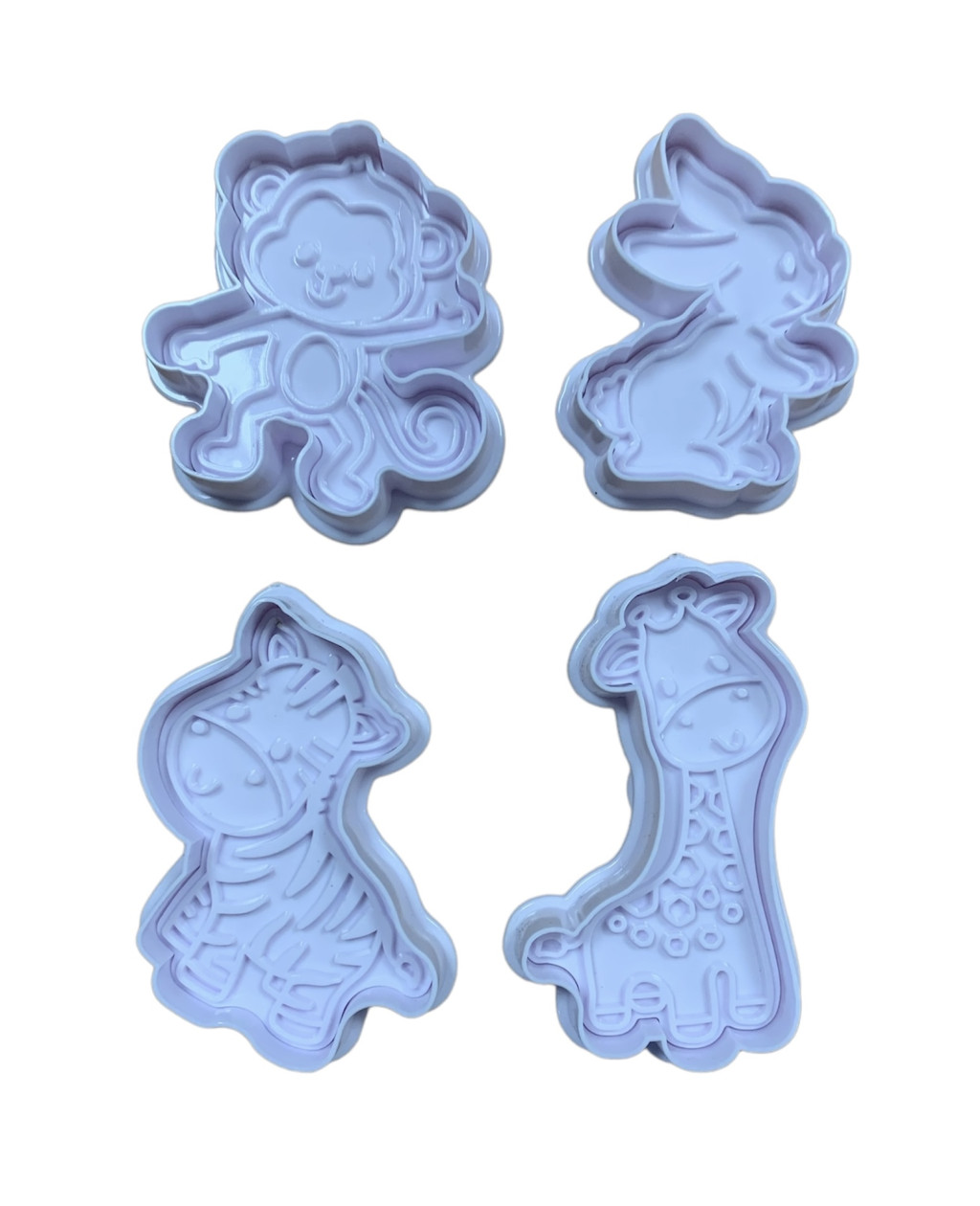 Image of Fondant / Marcipán rugós kiszúró - Szafari 1. 4db-os készlet