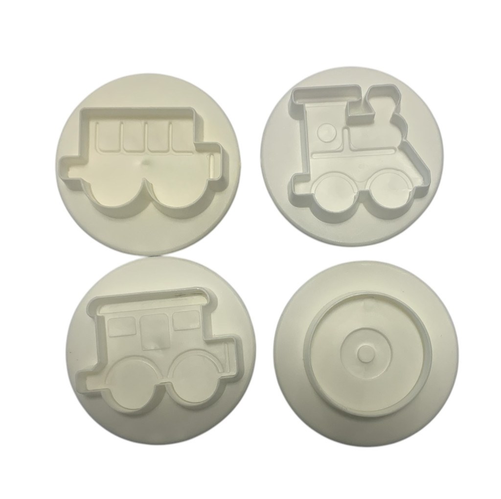 Image of Fondant / Marcipán rugós kiszúró - Vonat 4db-os készlet