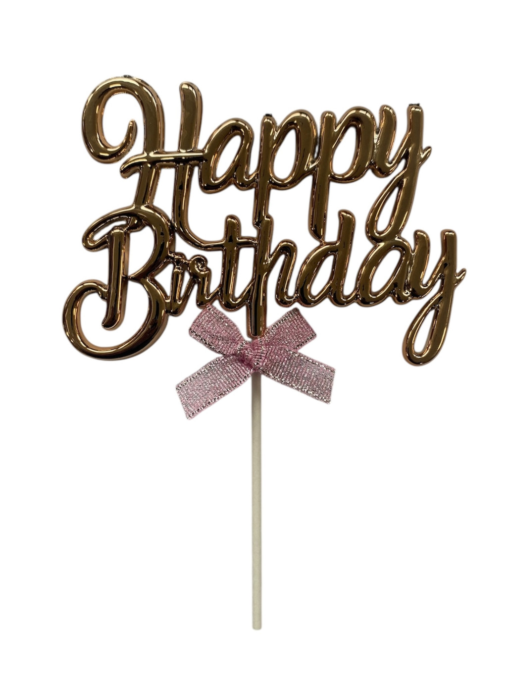 Image of Torta beszúró " Happy Birthday" - 42. ( Rose Gold )