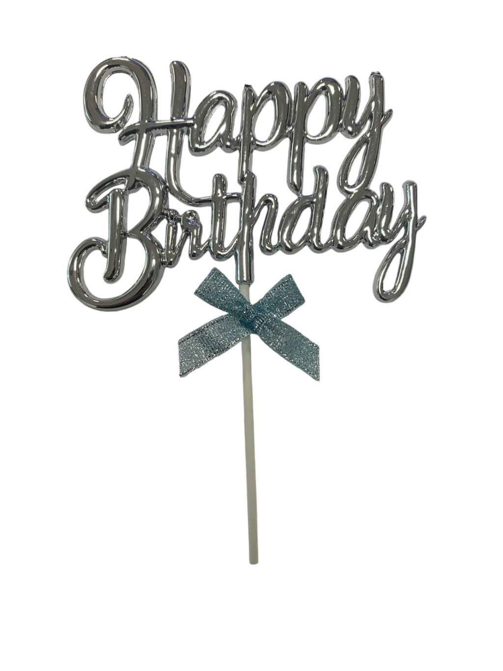 Image of Torta beszúró " Happy Birthday" - 44. ( Ezüst )