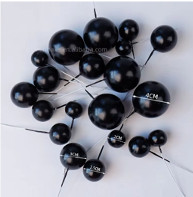 Image of Tortadekoráció gömb (20db) Fekete