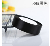 Image of Szatén szalag 2,5cmx22m - Fekete