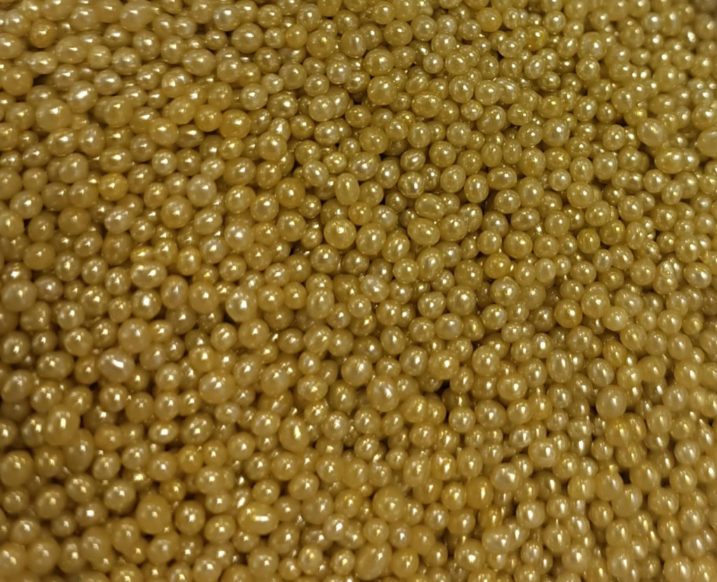 Image of Dekor cukorgyöngy 2mm fényes arany - 100g