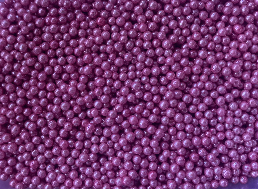 Image of Dekor cukorgyöngy 2mm metál rózsaszín - 100g